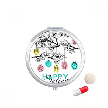 Imagem de Porta-comprimidos de pássaro de ovo Happy Easter Religion Festival Organizador de remédios