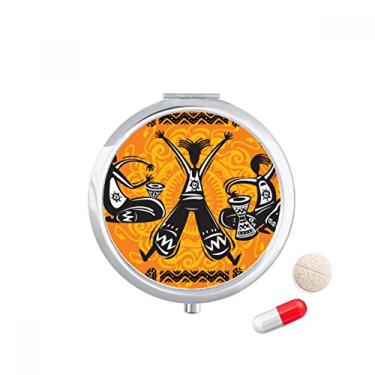 Imagem de Dance Celebrate Mexico Totems Pandeiro Caixa de armazenamento de remédios