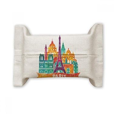 Imagem de Castelo Paris França Torre Eiffel Suporte de capa de papel de tecido de algodão saco de linho