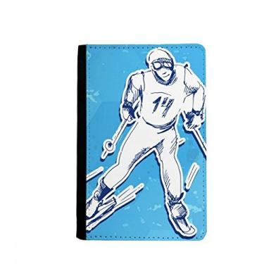 Imagem de Bolsa para cartões com ilustração de contes para esportes de inverno e snowboard, porta-passaporte Notecase Burse