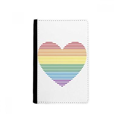 Imagem de Porta-passaporte Rainbow Gay LGBT coração forrado com lésbica, porta-cartões Notecase Burse