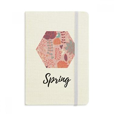 Imagem de Caderno de tinta de flor com fio vermelho, capa dura de tecido, diário clássico