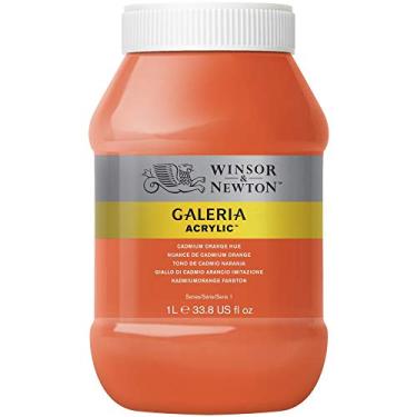 Imagem de Winsor & Newton Tinta Acrílica Galeria W&N 1 Litro 090 Cadmium Orange Hue