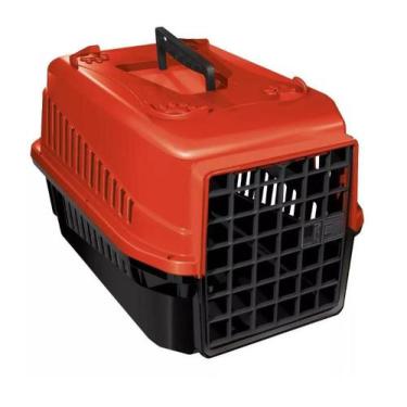 Imagem de Caixa De Transporte N.2 Cão Cachorro Gato Pequena Vermelha - Pet