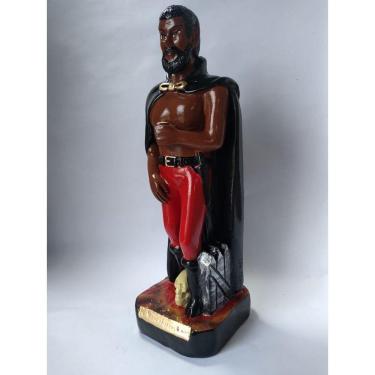 Imagem de Imagem Exu Tranca Rua das Almas Escultura Gesso 20 Cm