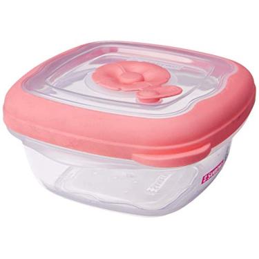 Imagem de Sanremo - Pote Hermético Plástico Quadrado de 280ml, Linha Flor