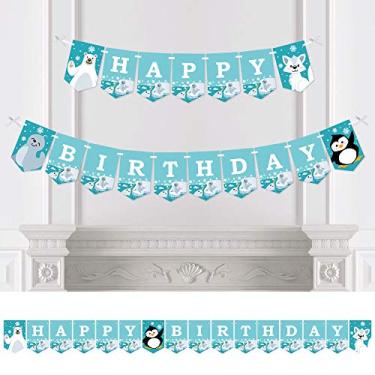 Imagem de Big Dot of Happiness Arctic Polar Animals - Winter Birthday Party Bunting Banner - Birthday Party Decorations - Happy Birthday