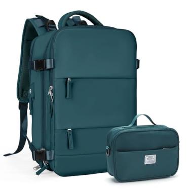 Imagem de Mochila de viagem coowoz unissex, grande, mala de mão, mochila para trilha, Azul pavão, Large-L