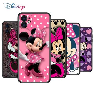 Imagem de Capa de telefone de silicone preto Disney Minnie Mouse  Apple iPhone 15  14  13  12  11 Pro Max
