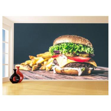 Imagem de Papel De Parede 3D Alimentos Lanches Artesanais 3,5M Al421