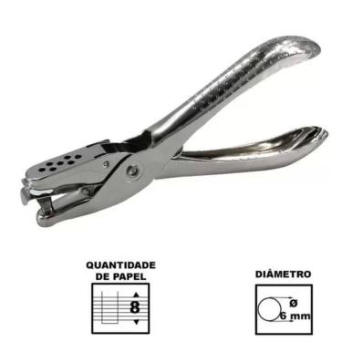 Imagem de Alicate Furador Papel 6Mm Perfurador Cartolina Ergonômico