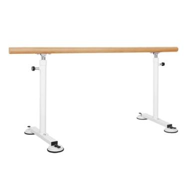 Imagem de Ballet Barre Barra de balé com ventosa para crianças e adultos, haste de extensão de cabo de madeira maciça de aço portátil, pode suportar um peso de 500 kg (Color : White, Size : 2.5M/8.2FT)