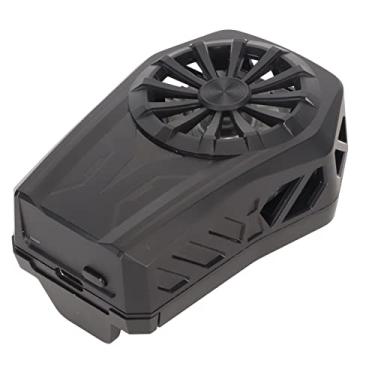 Imagem de Cooler de telefone, ventilador de resfriamento sem fio, recarregável, semicondutor, radiador, portátil, silencioso, capa de resfriamento para telefone com almofada antiderrapante e luz atmosférica