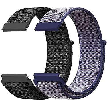 Imagem de Hoopyeecase 20mm Quick Release Pulseiras de relógio Compatível para Samsung Galaxy Watch 42mm/Samsung Active 2 44mm 40mm/Gear S2 Classic/Garmin Vivoactive 3 Nylon Substituição Correia Esportiva