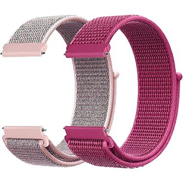 Imagem de Hoopyeecase 20mm Quick Release Pulseiras de relógio Compatível para Samsung Galaxy Watch 42mm/Samsung Active 2 44mm 40mm/Gear S2 Classic/Garmin Vivoactive 3 Nylon Substituição Correia Esportiva