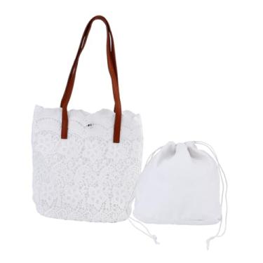 Imagem de PRETYZOOM 1 Unidade bolsa de ombro de renda bolsas brancas bolsa transversal feminina bolsa mensageiro para mulheres bolsa cruzada bolsa de ombro delicada bolsa de ombro para compras Médio