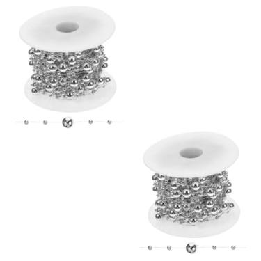 Imagem de STOBOK 2 Rolos corrente de de galvanoplastia pulseira berloque pulseira de berloque corrente de de pérolas artificiais pulseiras artesanais decoração vestidos loja de joias