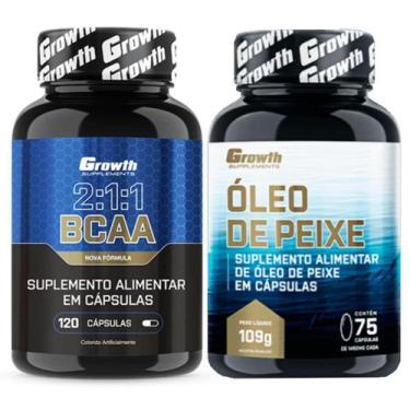 Imagem de Bcaa 120 Caps + Omega 3 75 Caps Growth Supplements