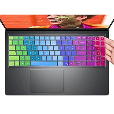 Imagem de Capa de teclado colorida para laptop Dell 15 2025 DC15250 DC15255 15.6, Inspiron 15 3510 3511 3520 3530 3535/ Inspiron 16 5640 5645, 15.6 Dell Latitude 3520, Rainbow