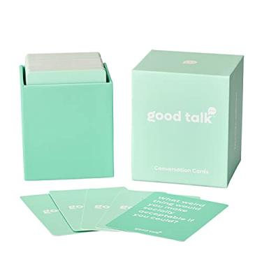 Imagem de Good Talk: 150 cartas de conversa | Melhores relacionamentos com amigos e família | Noites de jogos, mesa de jantar, jogos de carro para viagens rodoviárias e mais | Edição de amigos | Verde menta