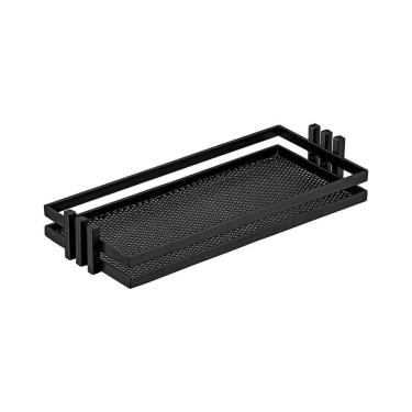 Imagem de Bandeja Multiuso Hara Lívia 32,5 X 14 Cm Cor:preto