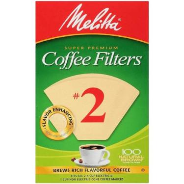 Imagem de Melitta Filtro de café cone nº 2 100 unidades - Marrom natural