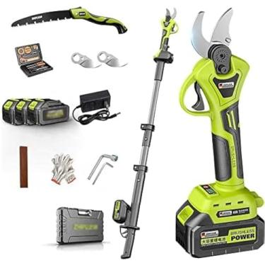 Imagem de Tesoura de poda elétrica profissional, aparador de galhos de árvores, alimentado por bateria, podador de árvores sem fio com motor sem escova