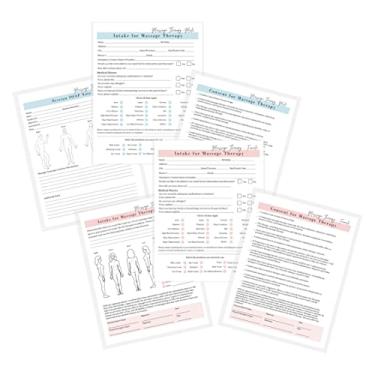 Imagem de Massagista Terapeuta Client Intake, Consentimento, Sabonete Combo Masculino e Feminino | Formulários com História Médica Tratamento e Técnica | 78 unidades, 13 de cada | Lados Dbl | Instruções de
