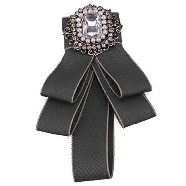 Imagem de Broches femininos de flanela broche de diamante moda feminina gravata borboleta broche gravata borboleta, Metal, Zircônia cúbica Vidro