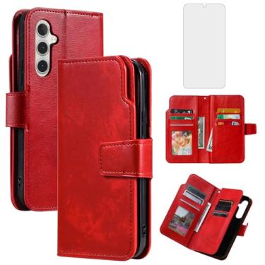 Imagem de Asuwish Capa de telefone para Samsung Galaxy S24 5G capa carteira com protetor de tela de vidro temperado flip porta-cartão de crédito slot suporte bolsa fólio bolso acessórios móveis celular S 24 24S
