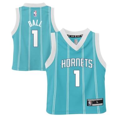 Imagem de Camiseta de jogador LaMelo Ball Charlotte Hornets NBA Boys Kids 4-7 Teal Icon Edition, Lamelo Ball Charlotte Hornets - azul-petróleo, 7