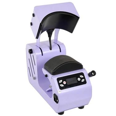 Imagem de Máquina de prensa térmica para chapéus, design em concha, elemento curvo, prensa de transferência por sublimação, fácil controle de temperatura, base antiderrapante