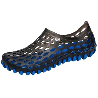 Imagem de clapzovr Sandálias masculinas para chuveiro, água, praia, piscina, rio, conforto e jardim, Azul, 38