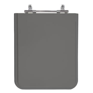 Imagem de SICMOL, Assento Sanitário Square Amber (cinza Escuro) Tampa Para Vaso Incepa De Madeira Laqueada - Sb