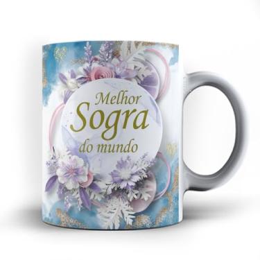 Imagem de Caneca xicara porcelana Melhor Sogra do Mundo 241a (Rosa)