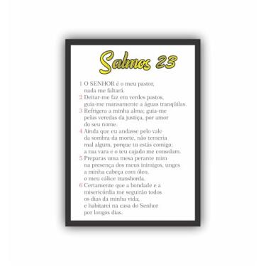 Imagem de Quadro Decorativo Salmo 23 A3 Moldura Preta (45x33)