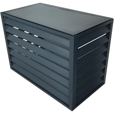 Imagem de Tela de cerca de ar condicionado externo, tampa de alumínio de ar condicionado, capa de proteção de ar condicionado para unidades externas, suporte de flor de rack de ar condicionado grades