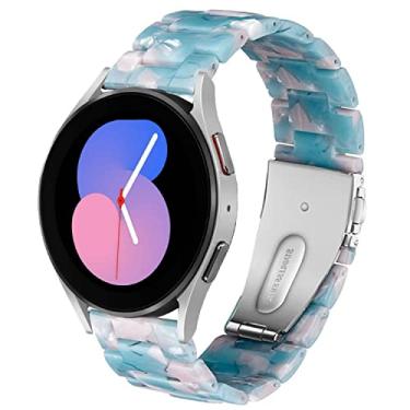 Imagem de DEALELE Pulseiras de substituição compatíveis com Samsung Galaxy Watch 7 / FE / 6/6 Classic / 5/5 Pro/4/4 Classic/3 de 41 mm, pulseira de substituição de resina colorida de 20 mm para Huawei GT3 de 42