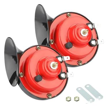 Imagem de Jewkot 2 peças de buzina super alta, alto-falante à prova d'água, kit de substituição de buzina de caracol, equipamento de modificação de veículo, universal para a maioria dos carros, motocicletas,