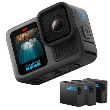 Imagem de Câmera Gopro Hero 13 Black 5,3K Kit 3 Baterias Enduro 1.900Mah