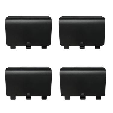 Imagem de Pacote com 4, uma capa traseira de bateria de controle para controle Xbox One, uma capa de bateria de controle, uma parte traseira de reparo para controle Xbox One, [NÃO para Xbox One X/S] (preto)