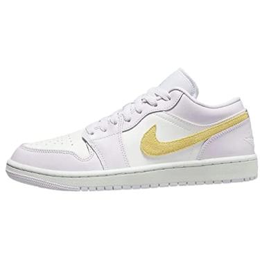 Imagem de Nike T nis de basquete feminino Air Jordan 1 Low UNC, Lavagem de uva e lim o - branco, 11.5