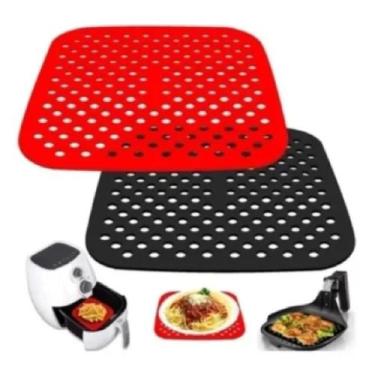 Imagem de 2 Tapetes Quadrado Protetor Fritadeira Elétrica Air Fryer - Ami