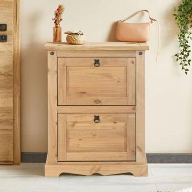 Imagem de Sapateira Madeira 2 Portas Basculantes 10 Pares Rústico - IDIMEX