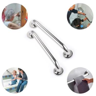 Imagem de Barra Alça Apoio Corrimão Banheiro Inox 40cm Top Alta Qualidade Inox 2