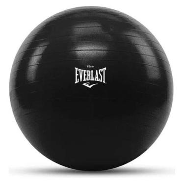 Imagem de Bola De Pilates 65cm Anti Estouro Com Bomba Everlast, Preto