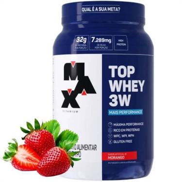 Imagem de Top Whey 3 W Max Titanium 900g 3x Proteínas Wpi Wpc Wph, 1, -, 900g, M