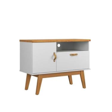 Imagem de Rack / Bancada SI Estlio Retrô  1.40m Para TV ATé 55'' Cor Branco / Ci