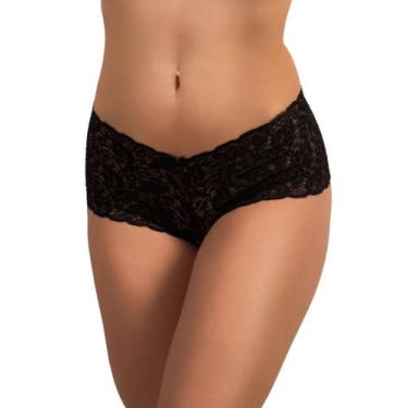 Imagem de Kit 10 Calcinhas Caleçon Em Renda Luxo Shortinho Algodão - WLS Modas, 