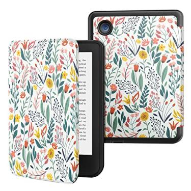 Imagem de MoKo Capa para Kobo Clara BW/Clara Colour/Clara 2E 15.2 cm, Ultrafina, Leve com Auto Wake/Sleep Cover Folio Case para Kobo Clara BW/Clara Color 15.2 cm 2024, Flores